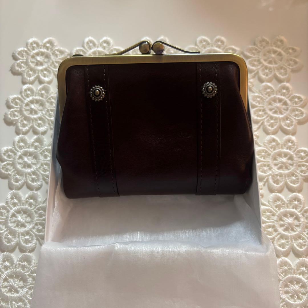 新品 Dakota ダコタ【リードクラシック2】がま口財布 二つ折り財布 チョコ