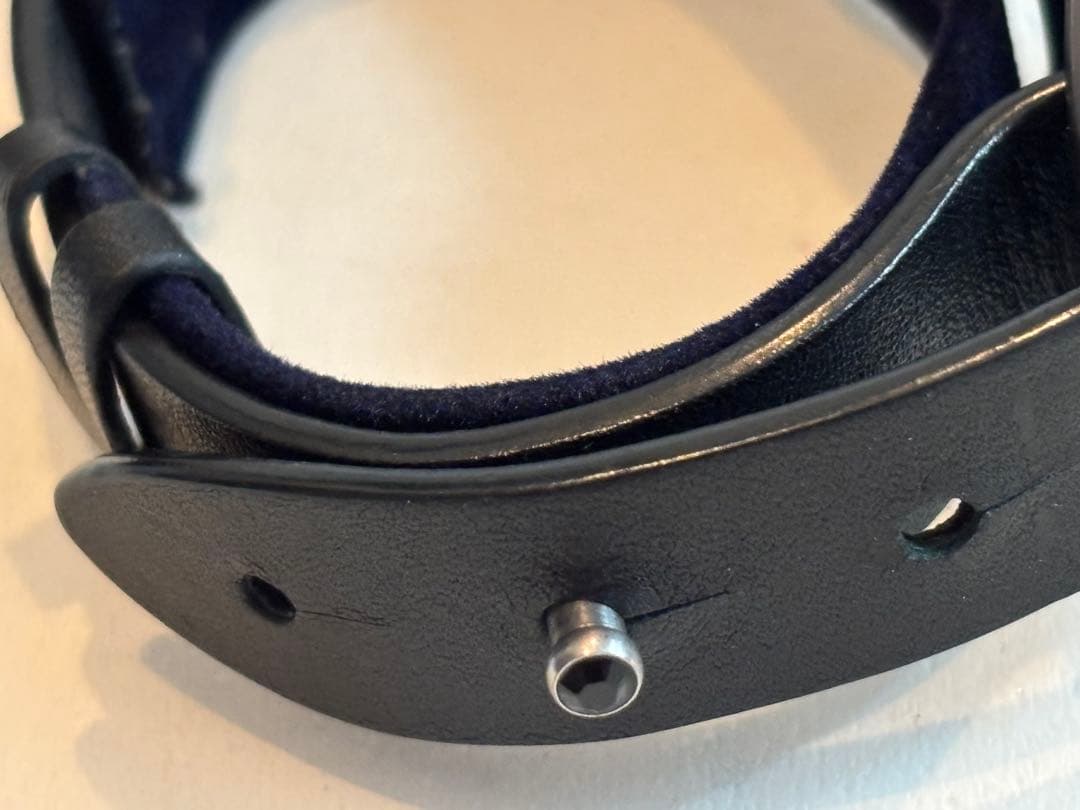 SWAROVSKI コブラデザイン ブレスレット シルバー ブラック革