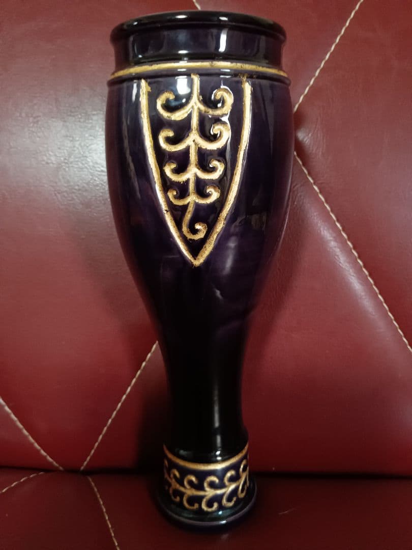 永楽善五郎14代永楽 得全の妻 妙全作花瓶　悠烙印あり　　個人の妙落款あり