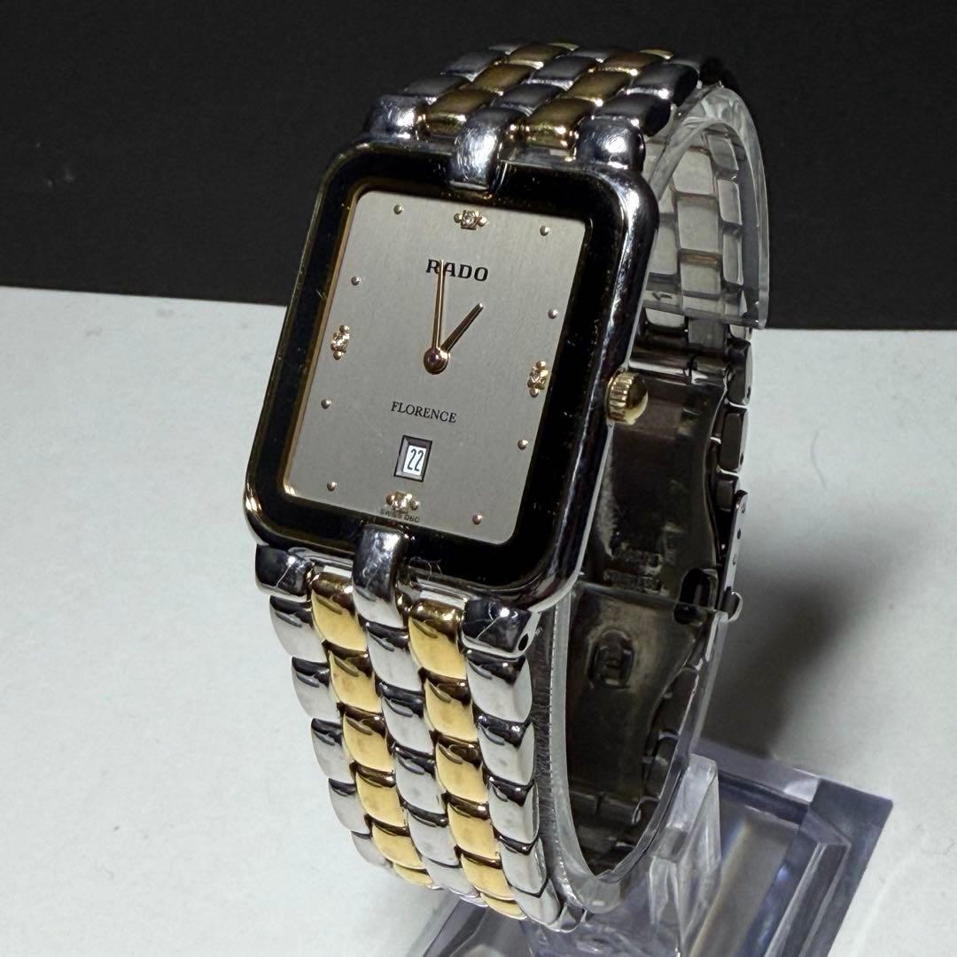 稼働品◆RADOラドー FLORENCE メンズ腕時計　クォーツ スクウェア