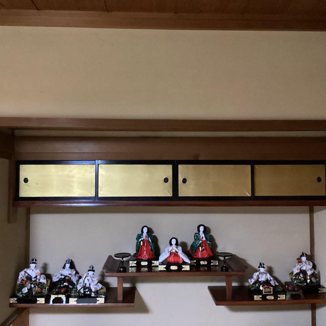 O-36 竹原文楽　ひな祭り 雛人形セット　三人官女と五人囃子