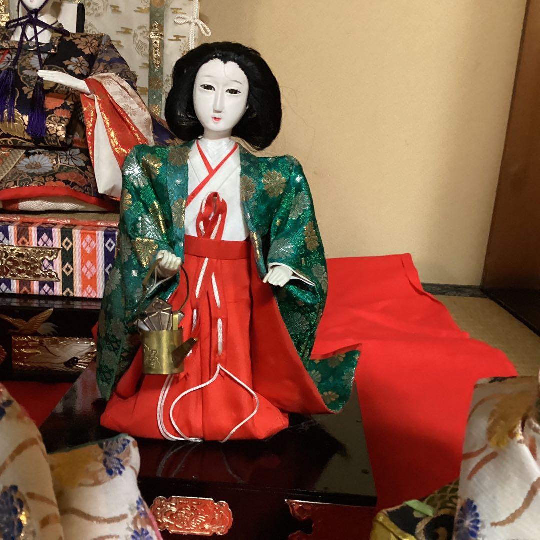 O-36 竹原文楽　ひな祭り 雛人形セット　三人官女と五人囃子