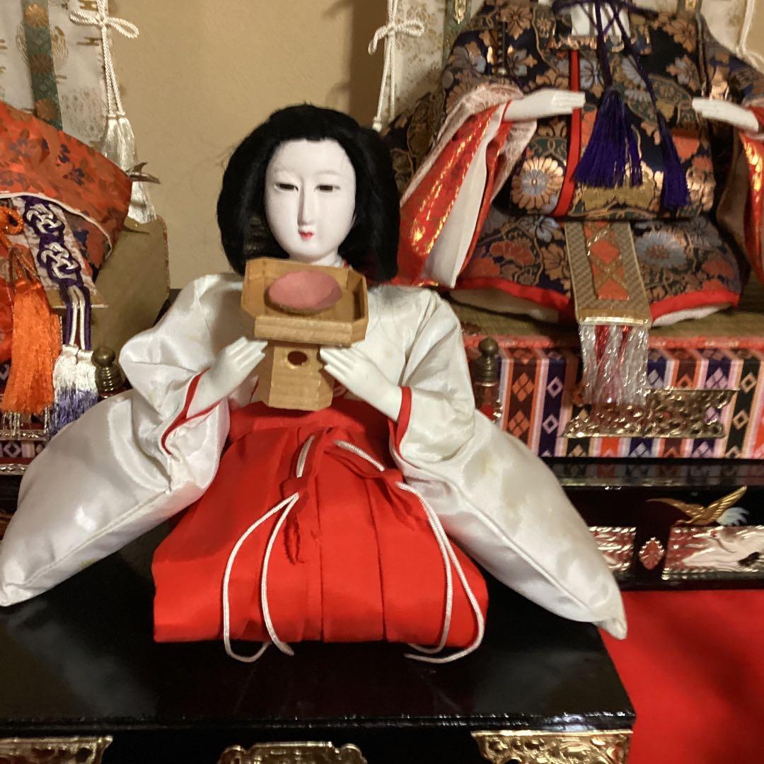 O-36 竹原文楽　ひな祭り 雛人形セット　三人官女と五人囃子