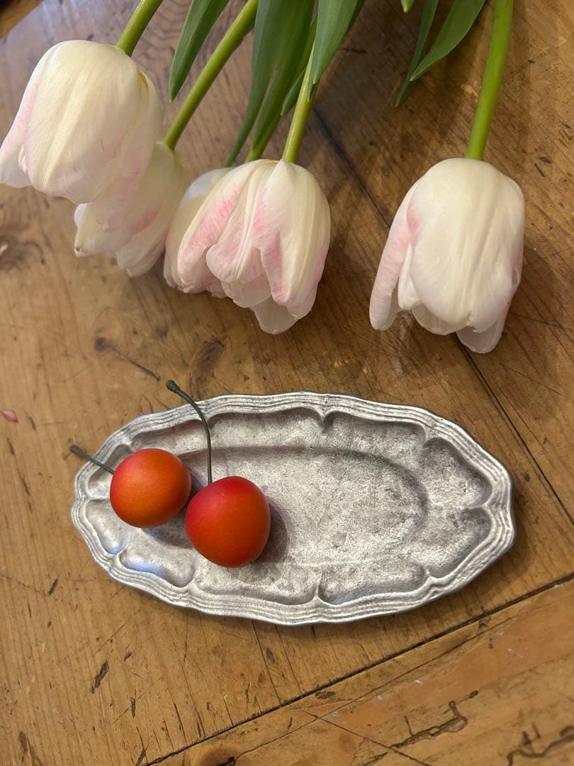 新品 co+fe 花リム ・コンポート・インテリア・プレート・