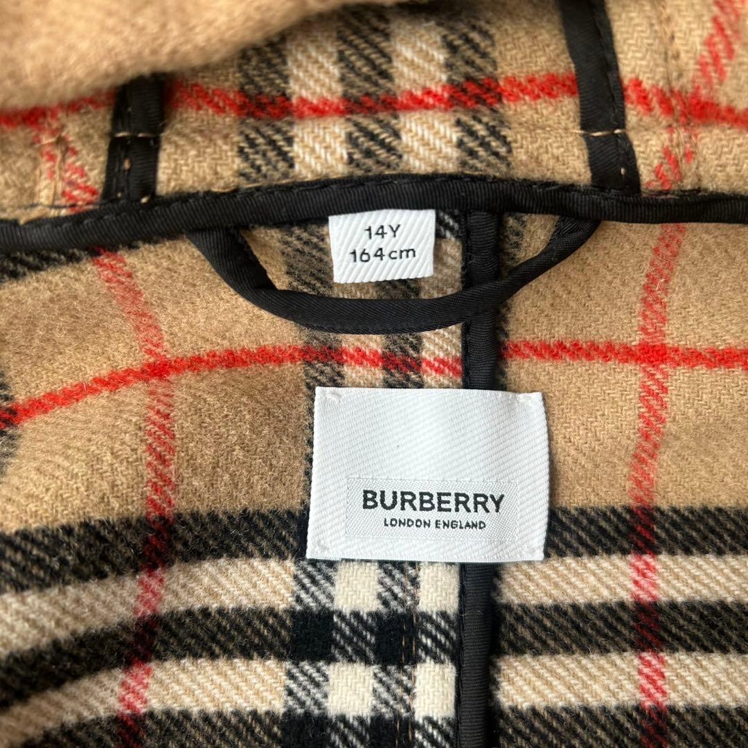 現行タグ✨バーバリー ダッフルコート ノバチェック トグル ロゴ ハニーベージュ