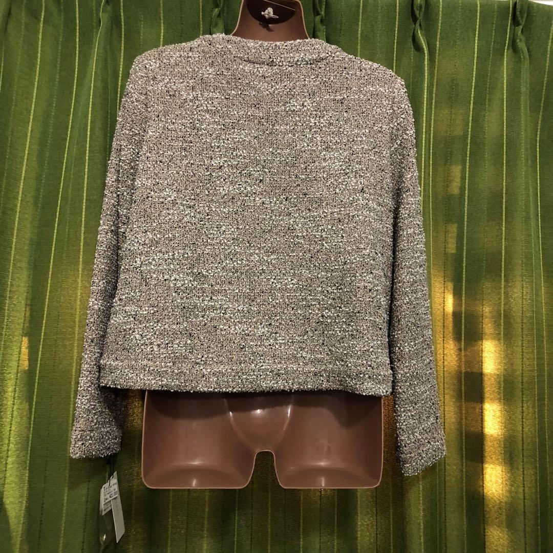 新品・未使用FENNELグレー ツイード ジャケット ショート丈