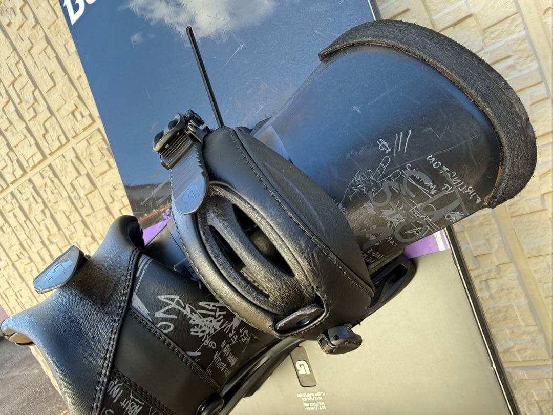 Burton Custom スノーボード 黒 紫 ビンディング セット