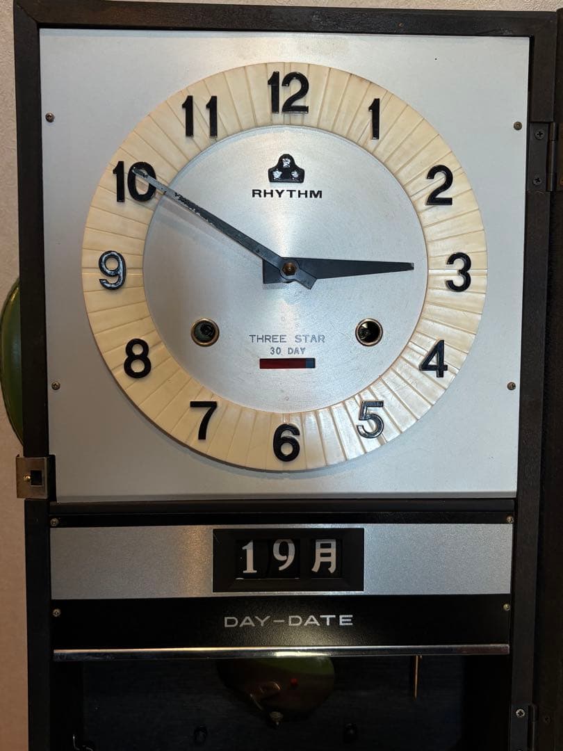 古民具　柱時計　ゼンマイ式振り子時計 ３０日巻　昭和アンティーク　ビンテージ