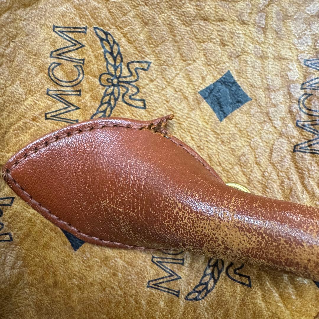 MCM ブラウンレザーボストンバッグ