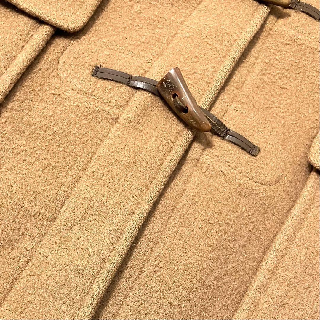 バーバリー 英国製 ダッフルコート キャメル 100%ウール ノバチェック裏地