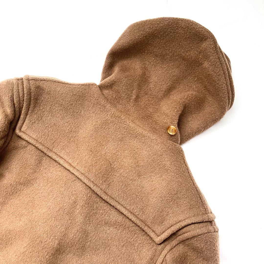 バーバリー 英国製 ダッフルコート キャメル 100%ウール ノバチェック裏地