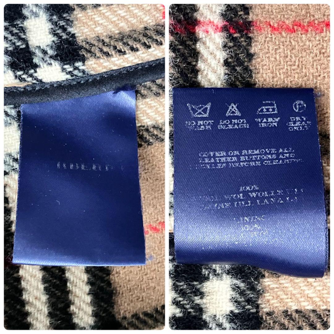 バーバリー 英国製 ダッフルコート キャメル 100%ウール ノバチェック裏地