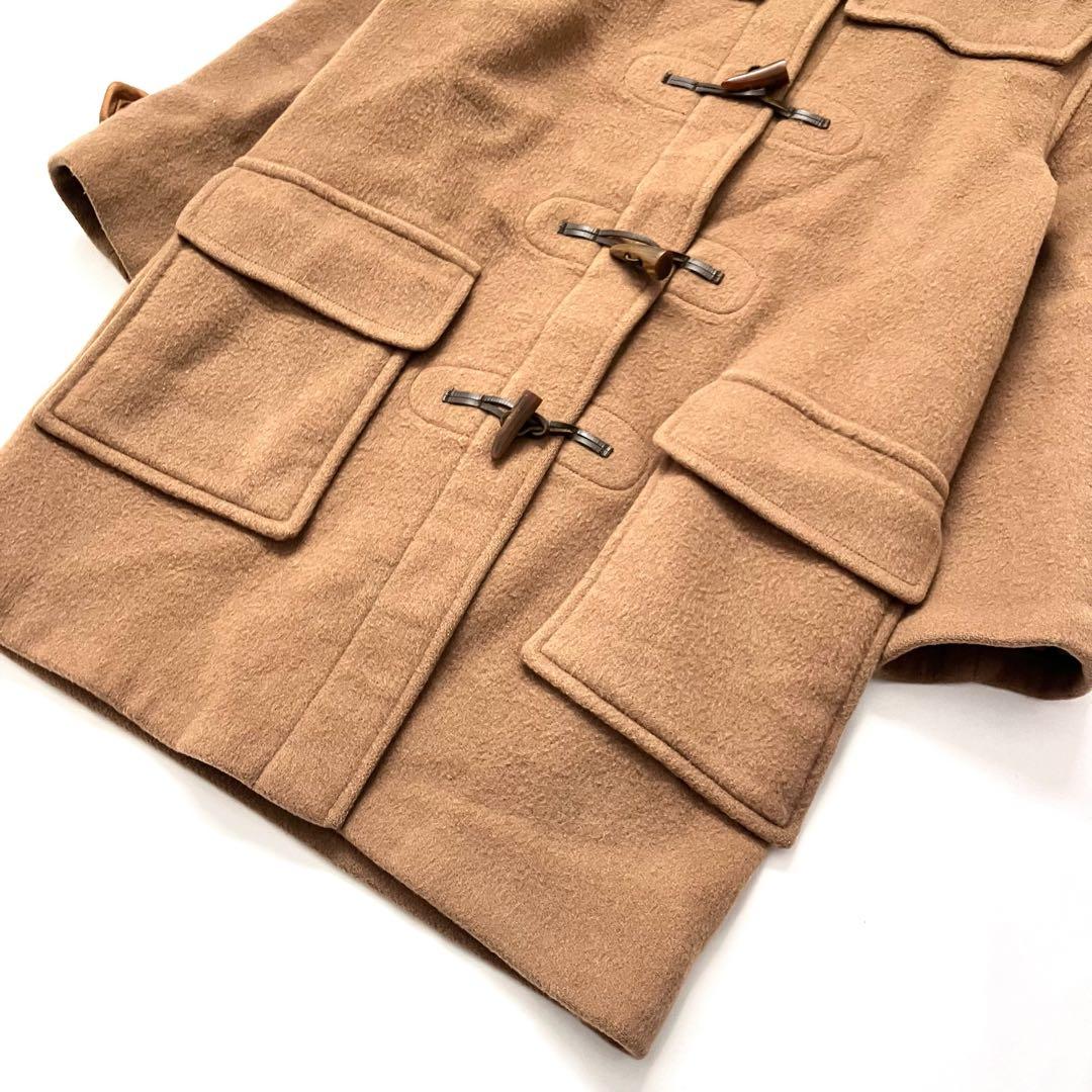 バーバリー 英国製 ダッフルコート キャメル 100%ウール ノバチェック裏地