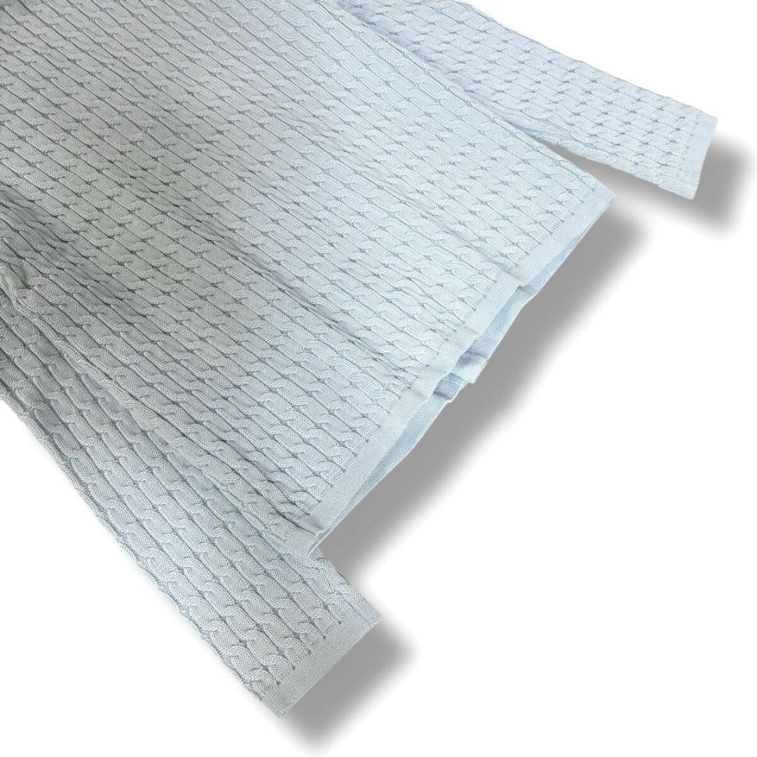 【美品】フェラガモ ウール カーディガン 水色 Lサイズ イタリア製 希少