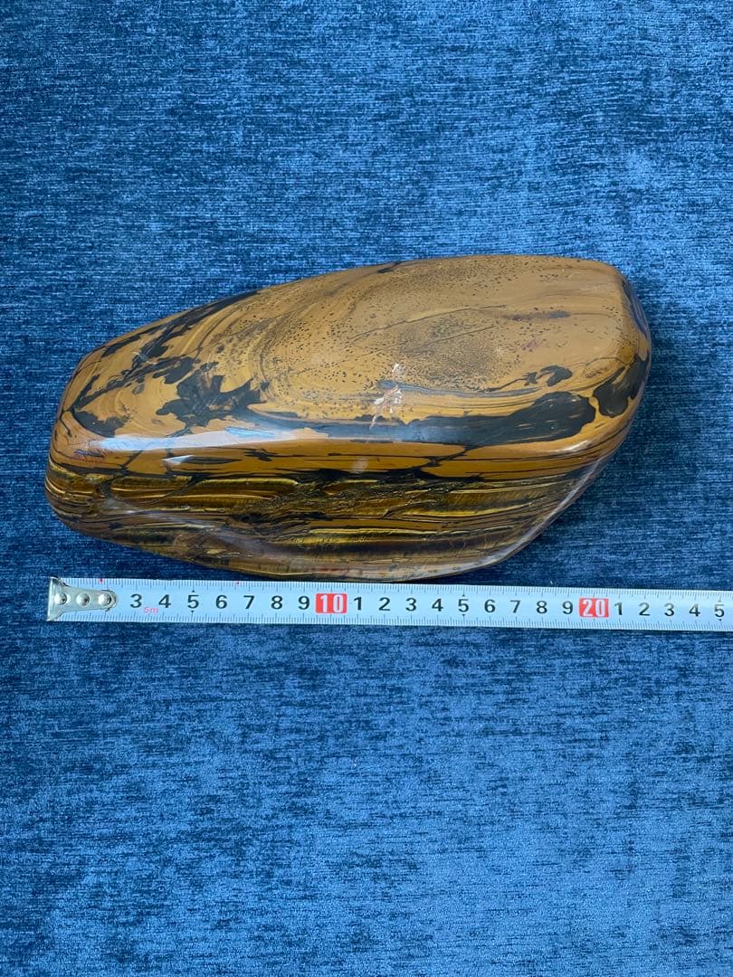 天然タイガーアイ 原石 美しい光沢と模様 置物やコレクションに最適