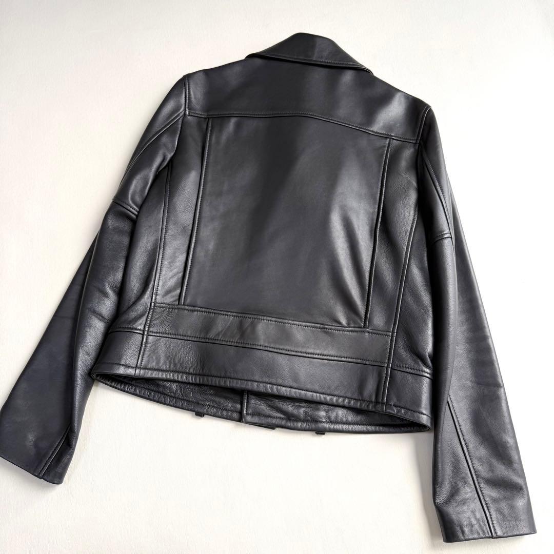 美品✨アッパーハイツ✨ダブルライダースジャケット　ブラック　Mサイズ　羊革