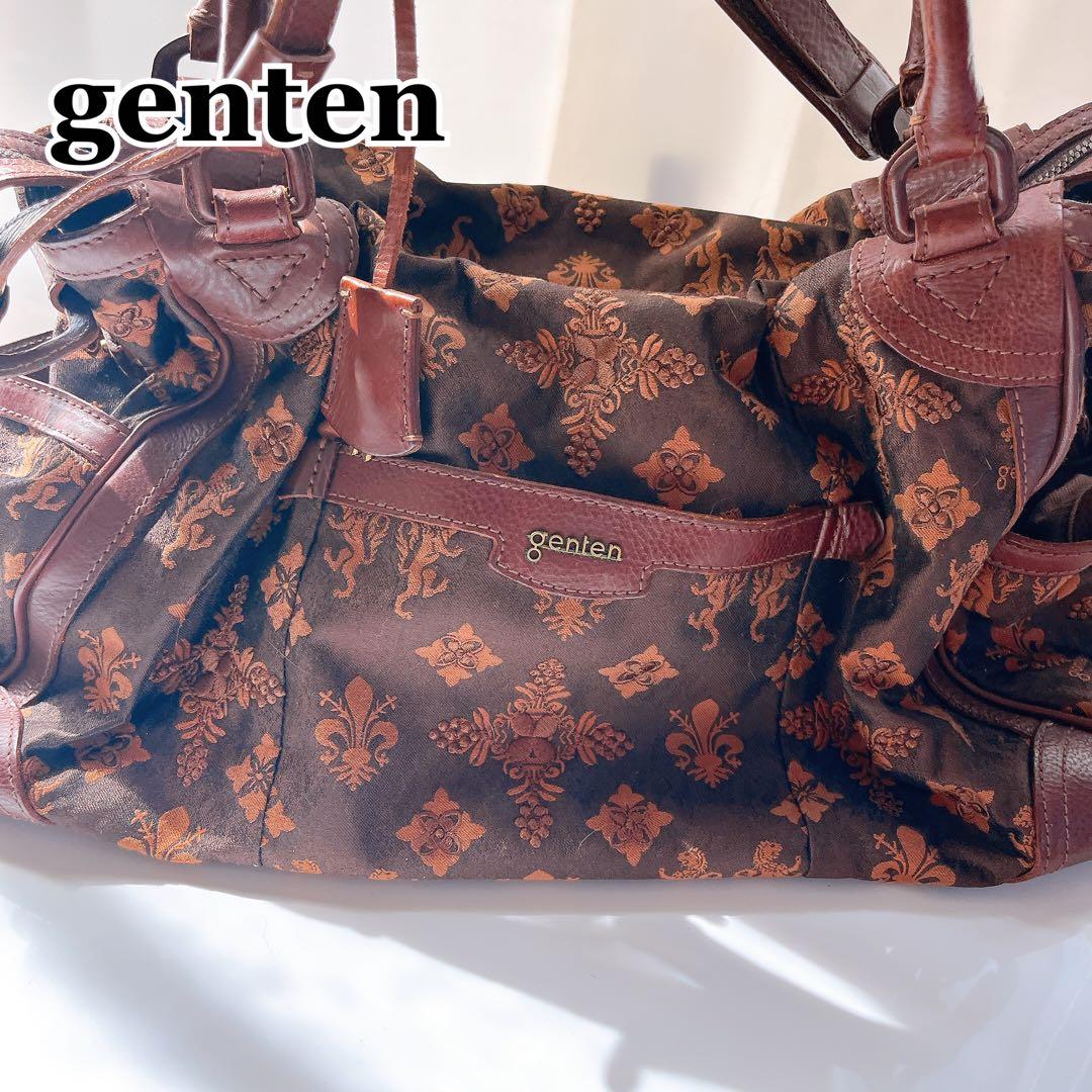 genten ボストンバック　旅行用バック　2way インタラクティブモノグラム