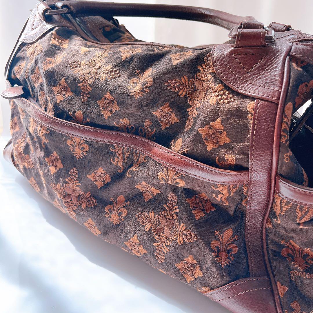 genten ボストンバック　旅行用バック　2way インタラクティブモノグラム