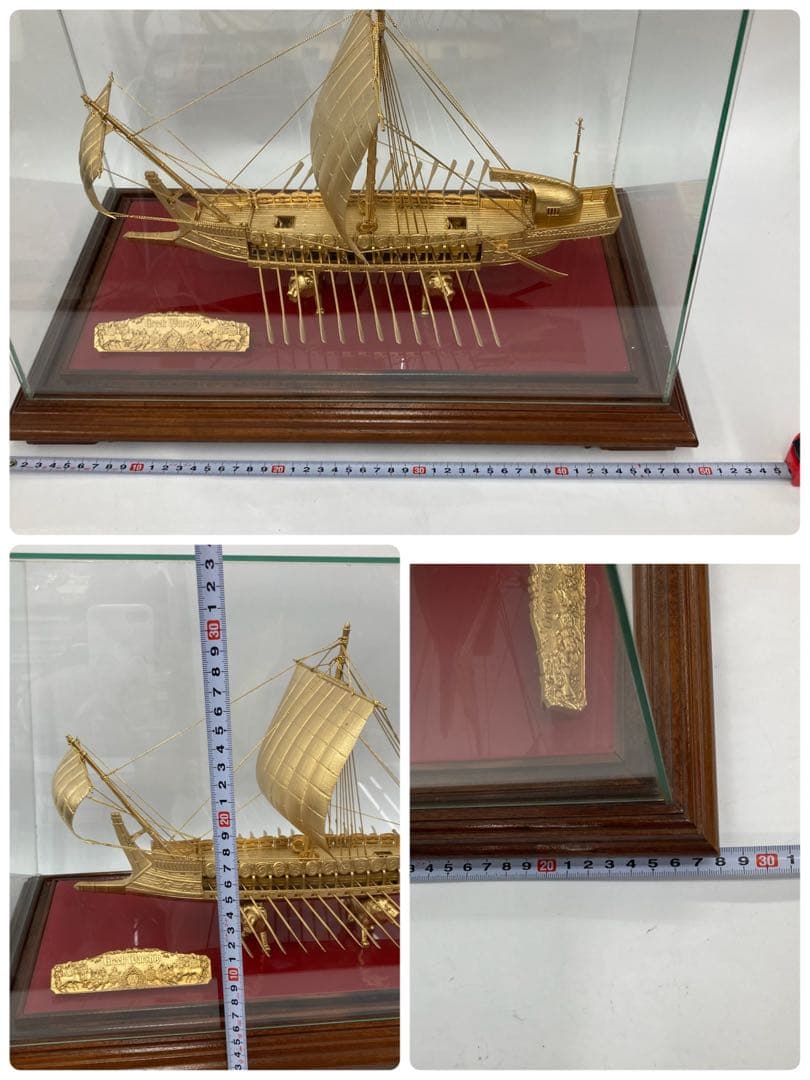 値下げしました。金色ガレー船模型　帆船　海洋堂　GREAT　WARSHIP