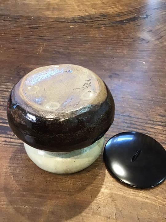 朝鮮唐絵水指　銘有