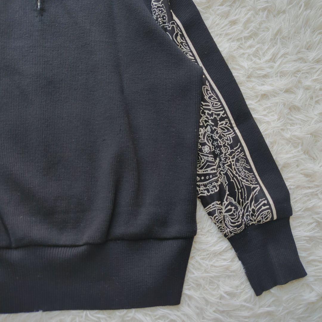 LEONARDレオナール☆ペイズリーフラワープリントニット　白黒