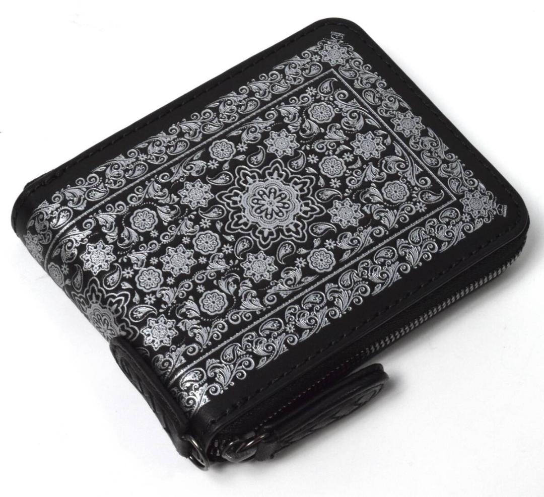 未使用 NOMADOI ノマドイ ニューメキシコ ラウンド財布 ブラックシルバー