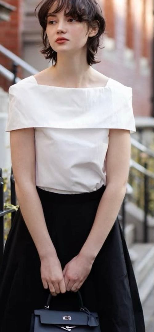 elu. トップス　ホワイト　M