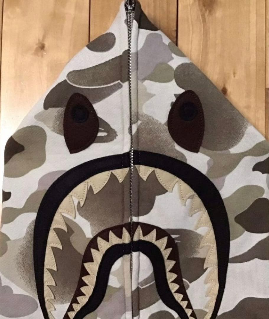 BAPEグラデーションカモ シャーク パーカー a bathing ape