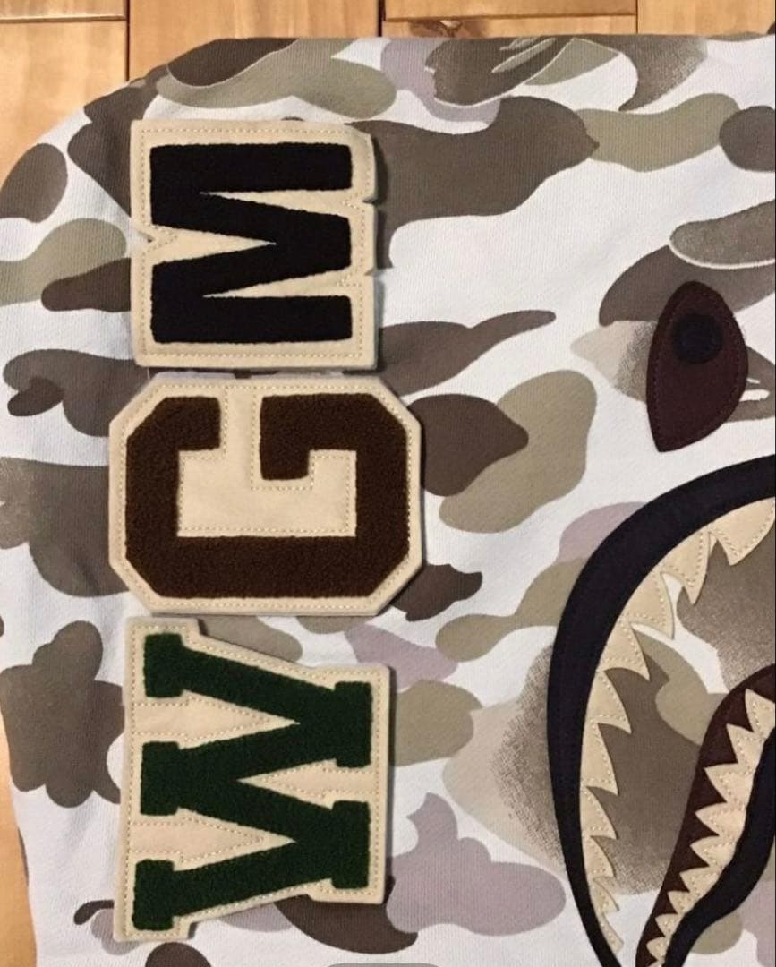 BAPEグラデーションカモ シャーク パーカー a bathing ape