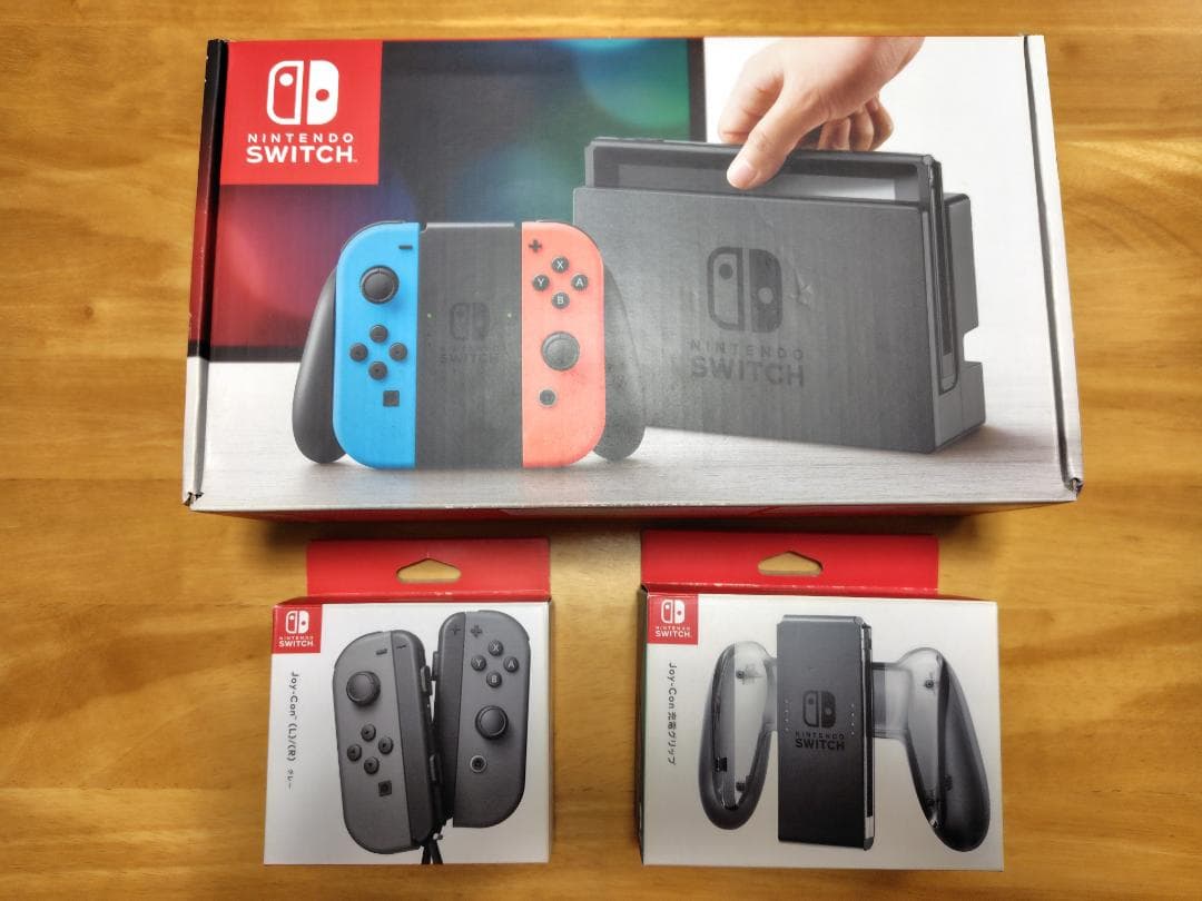 Nintendo Switch 本体 Joy-con グレー 充電グリップ