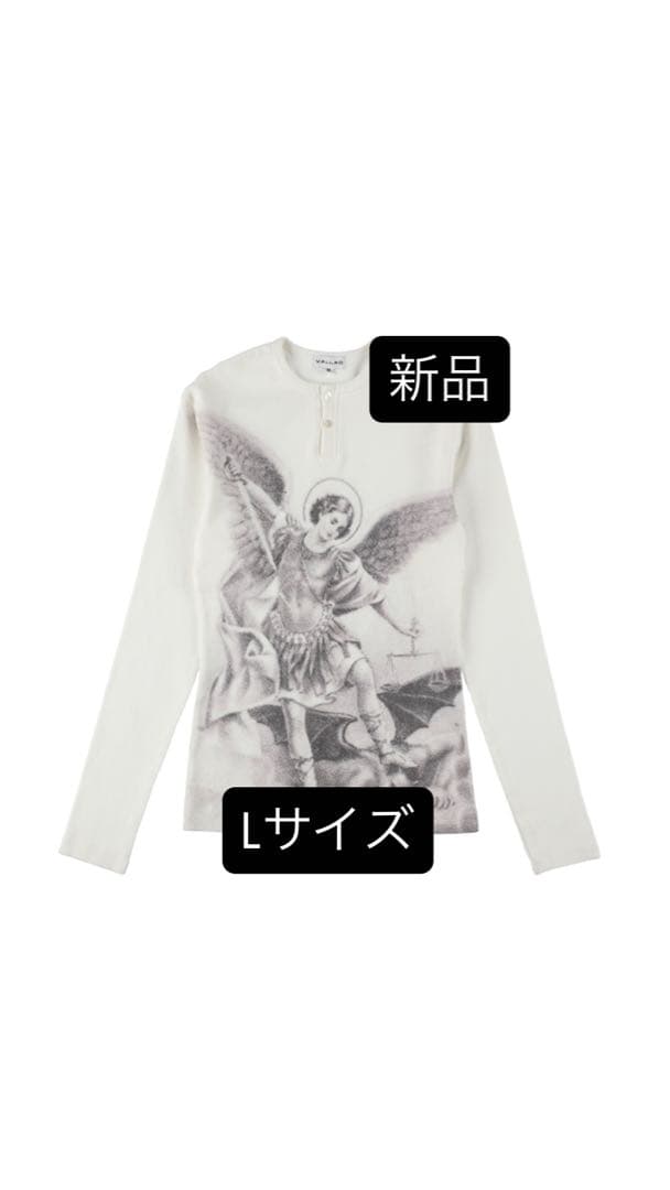 Vallad V.HENRY NECK L/S サーマル L 白