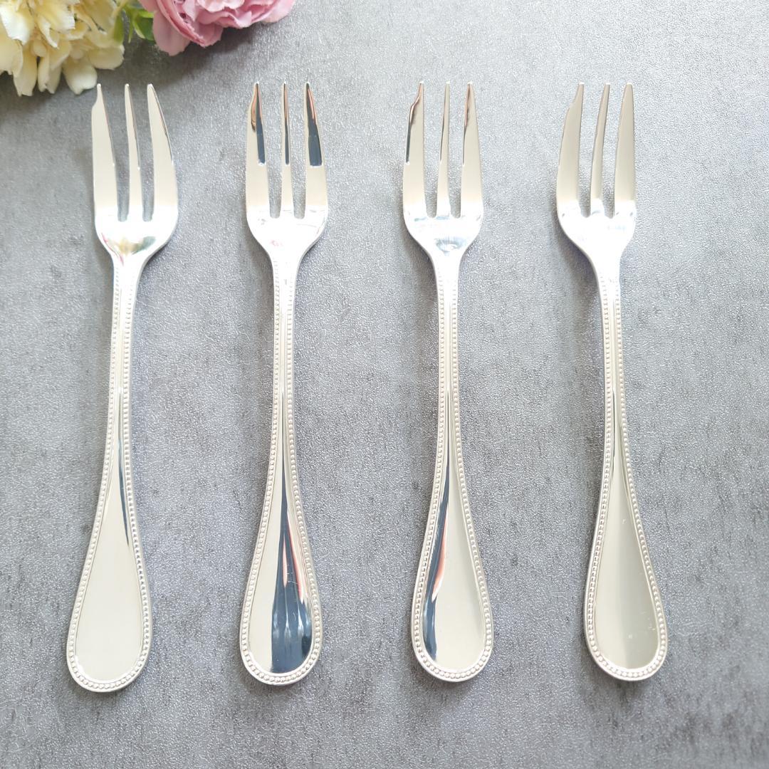 美品 クリストフル パール ケーキフォーク 4点