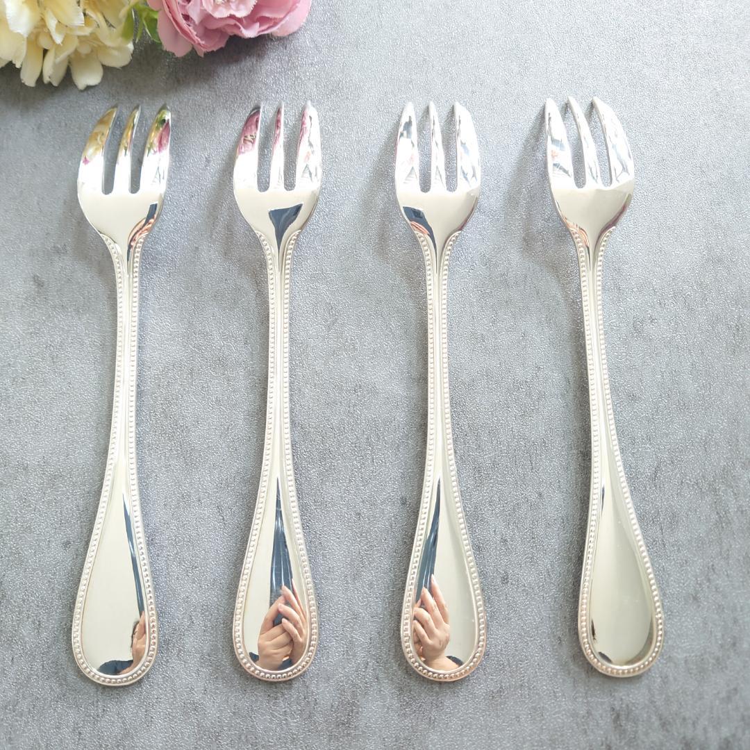 美品 クリストフル パール ケーキフォーク 4点