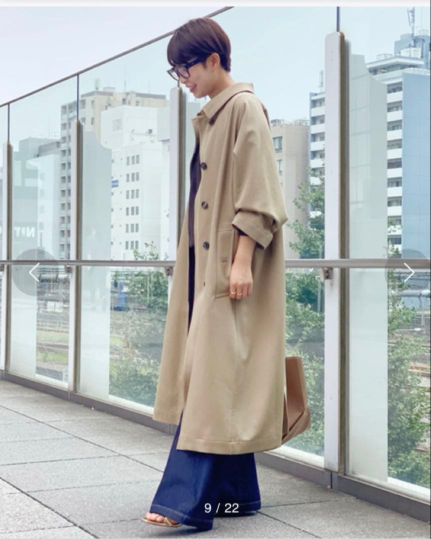 ap studio SCENTOFギャバジンステンカラーコート ライナー付き