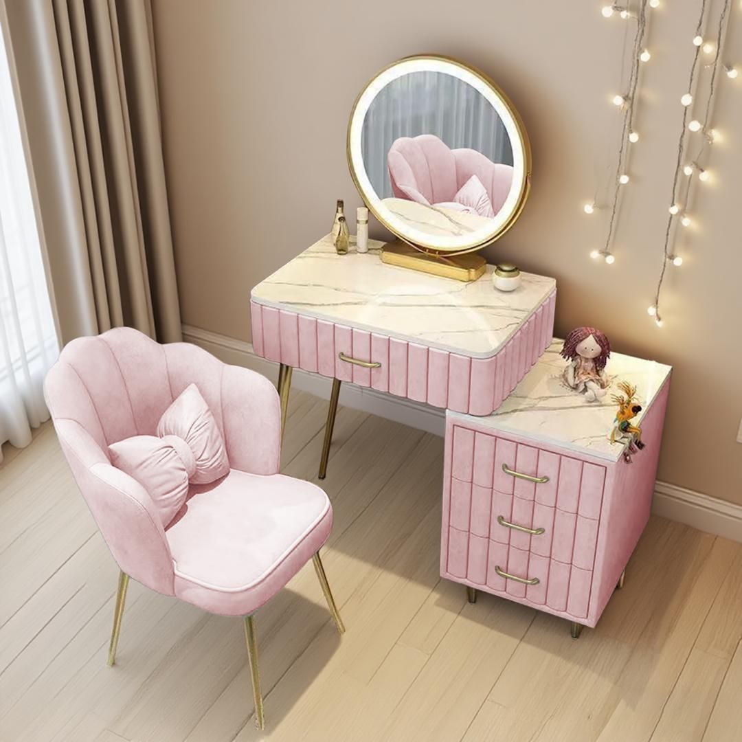 【お得】ピンク 60cm 化粧台デスクのみ 訳あり品実物写真あり108-60-②