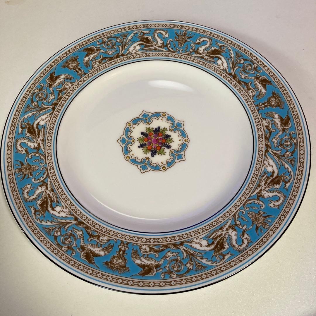 [極美品]ウェッジウッド　フロレンティーン ターコイズ　青地装飾陶磁器皿3点