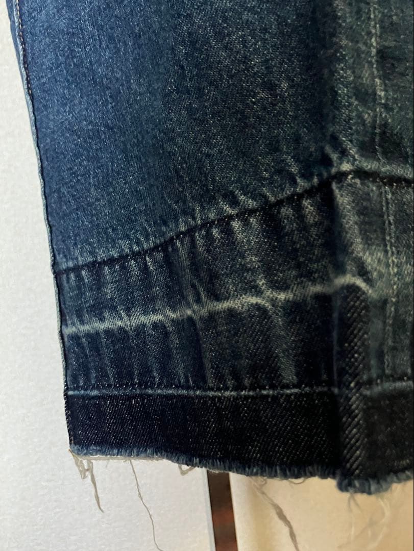 サカイ ワイドデニムパンツ ベルト付 sacai