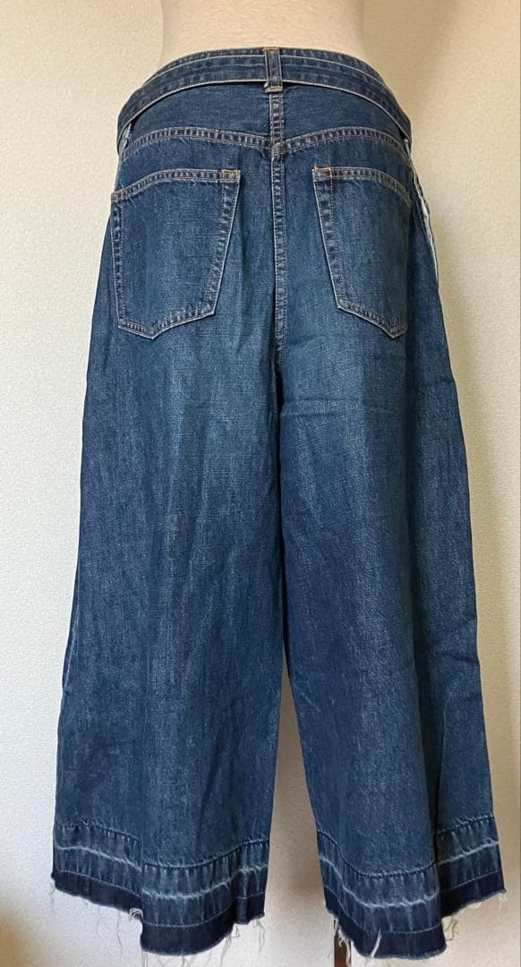サカイ ワイドデニムパンツ ベルト付 sacai