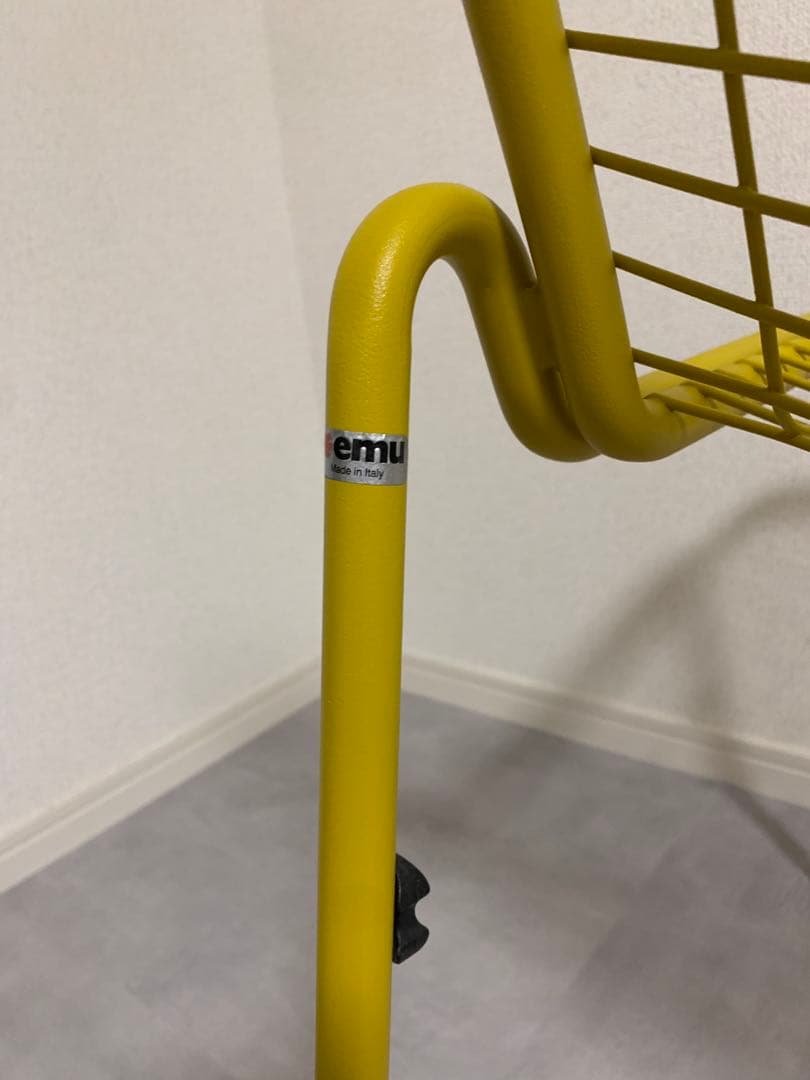 emu イエローメッシュチェア 手渡しのみ