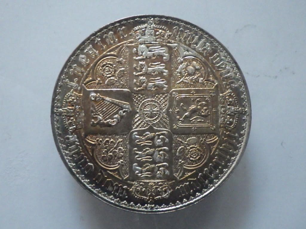 ヴィクトリア ゴチッククラウン 銀貨【銀貨保証】アンティーク M2411869