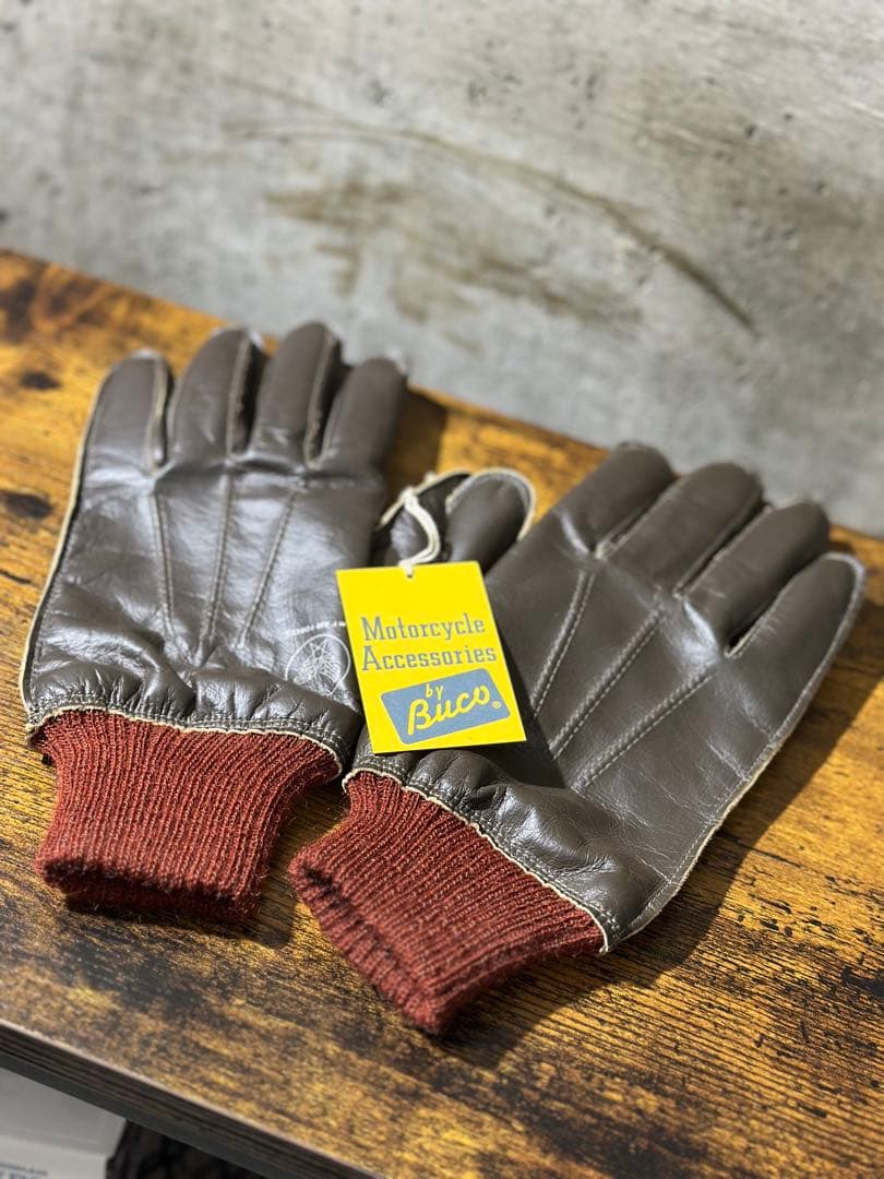 TYPE A-10 手袋 8 1/2 ダークブラウン 赤リブ