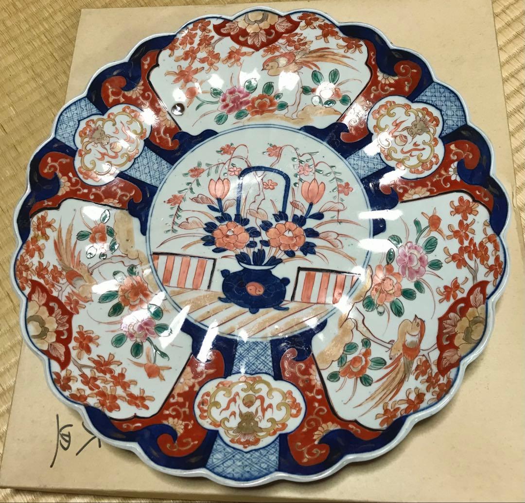 【美品／詳細不明】伊万里　 大皿　直径約38㎝　 アンティーク　有田焼　和食器