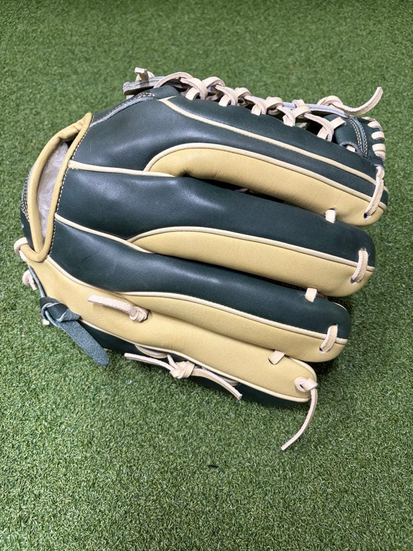 HI-GOLD 軟式グローブ 外野手用　左投げ　ダークグリーン/ベージュ