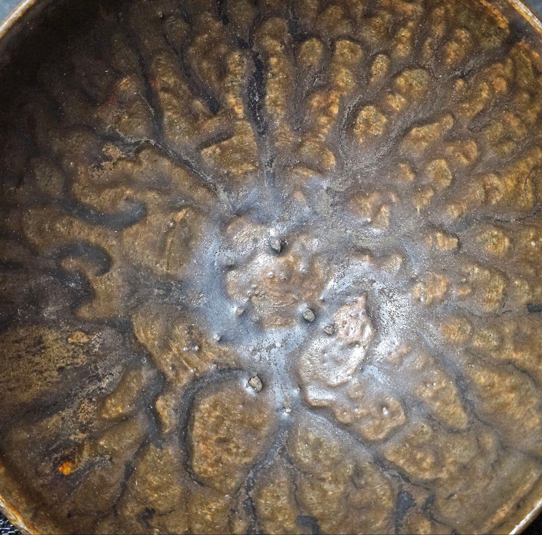 【名碗❗】中国古美術　古陶磁　古玩　明朝　磁州窯　蛇褐釉　大振り茶碗　鉢　茶道具