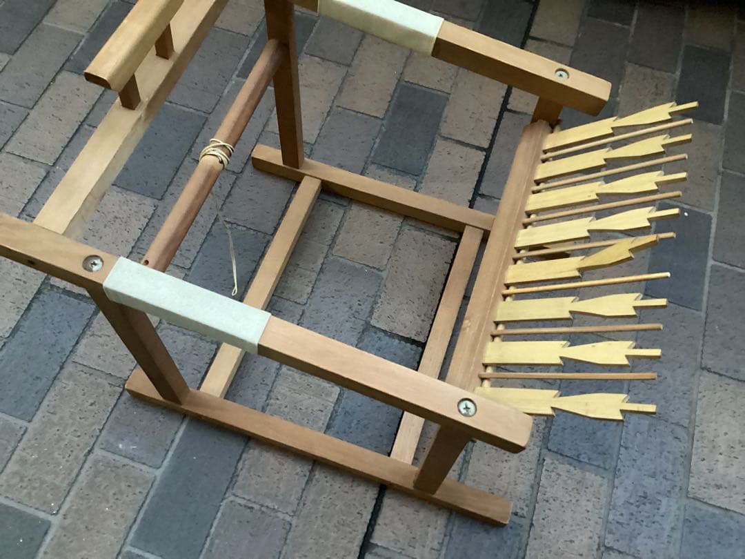 組紐　道具　綾竹台　雅流　破損難あり　羽根8本