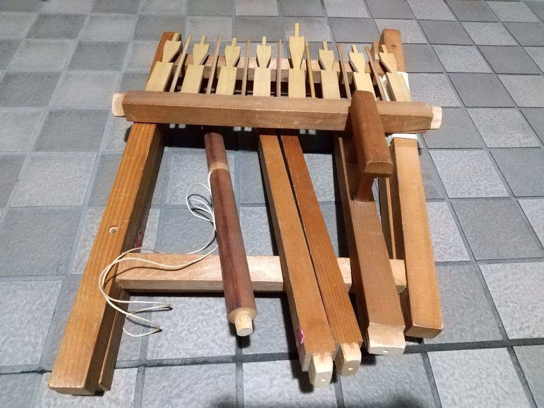 組紐　道具　綾竹台　雅流　破損難あり　羽根8本