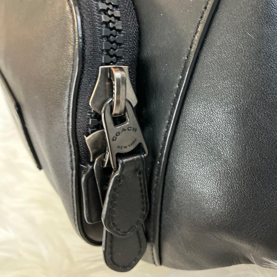 【美品】COACH コーチ レザー ボディーバッグ ウエストバッグ