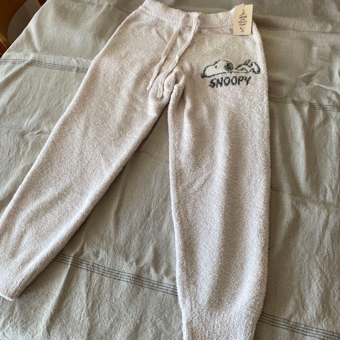 ジェラートピケ　スヌーピー　コラボ　ルームウェア　セットアップ　ロゴ刺繍