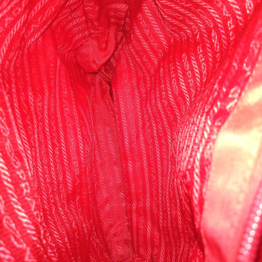 良品 PRADA プラダ トートバッグ ハンドバッグ　ナイロン　レッド　赤