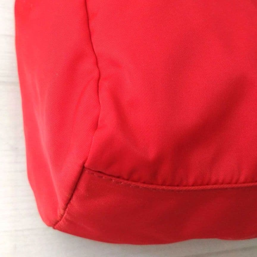 良品 PRADA プラダ トートバッグ ハンドバッグ　ナイロン　レッド　赤